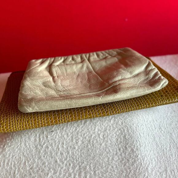 Vintage Purses Clutch Cream Golden Yellow Retro Classic Grandmacore Handbags - Picture 2 of 8